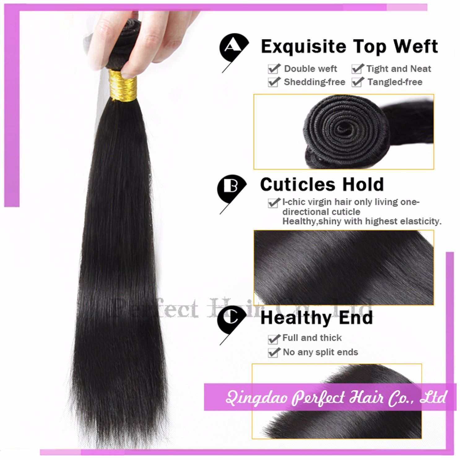 Wholesale 100% Human Hair Weave Product Virgin Remy Brazilian Hair